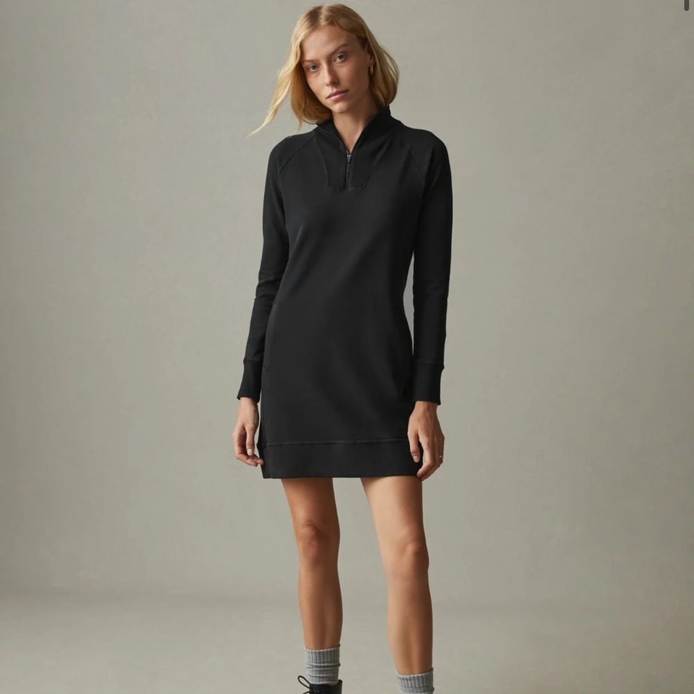 American Giant Moto Dress - Washed Navy